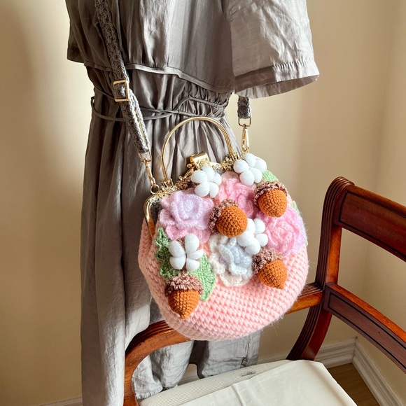 Handmade Handbags - Handmade Crochet Frame Handbag
